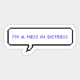 Im a mess in distress - Lesserafim Sticker